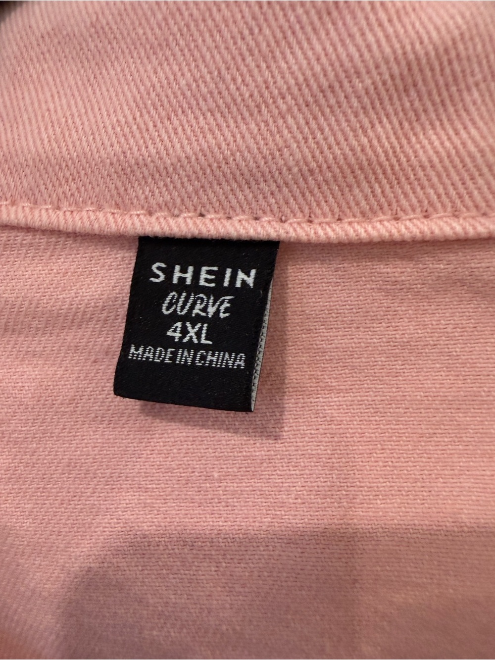 Pink Cropped Button Front Denim Jacket - Picture 7 of 8